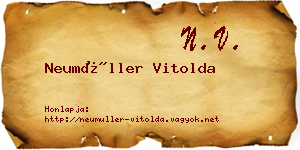 Neumüller Vitolda névjegykártya
